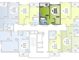 Продается 1-комнатная квартира ЖК Парк у дома, литера 7.1, 36.5  м², 5929999 рублей