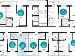 Продается 1-комнатная квартира ЖК Лестория, дом 1, 21.3  м&sup2;, 12892660 рублей