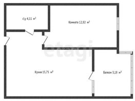 Продается 1-комнатная квартира ЖК Любимово, 12 квартал литер 1, 36.6  м², 5600000 рублей