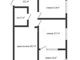 Продается 2-комнатная квартира Любимово мкр, 65.5  м², 7700000 рублей