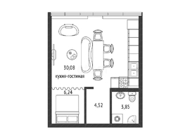 Продается 1-комнатная квартира Конгрессная ул, 45  м², 6000000 рублей