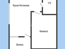 Продается 1-комнатная квартира МКР Любимово, 16 квартал литер 1, 36.5  м², 5695000 рублей