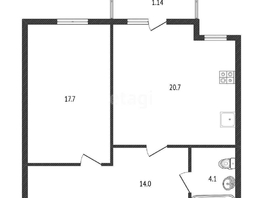 Продается 2-комнатная квартира Криничная ул, 57.64  м², 6500000 рублей