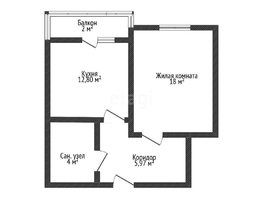 Продается 1-комнатная квартира Стахановская ул, 41.3  м², 6200000 рублей