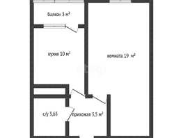 Продается 1-комнатная квартира Заполярная ул, 35.8  м², 5500000 рублей