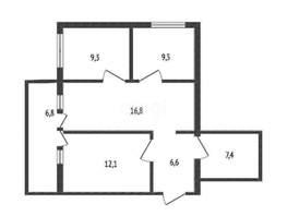 Продается 2-комнатная квартира ЖК Дом на Московской, 72  м², 8200000 рублей