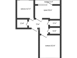 Продается 2-комнатная квартира Конгрессная ул, 59.3  м², 6000000 рублей