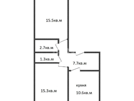 Продается 2-комнатная квартира ЖК Акварели-2, литера 5, 53.2  м², 7150000 рублей