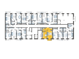 Продается 1-комнатная квартира ЖК Небо, литера 3, 41.9  м², 7102050 рублей