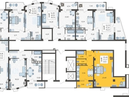 Продается 1-комнатная квартира ЖК Режиссёр, литера 4, 51.13  м², 7234895 рублей