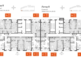 Продается 2-комнатная квартира ЖК Все Свои VIP, литера 8, 61.45  м², 14748000 рублей