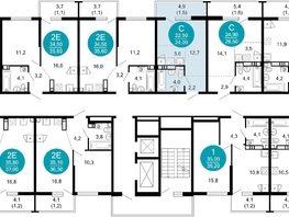 Продается 1-комнатная квартира ЖК Лестория, дом 2, 24  м², 12784800 рублей