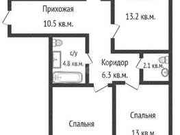 Продается 3-комнатная квартира Гаражный пер, 86.9  м², 6700000 рублей