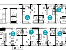 Продается 1-комнатная квартира АО Нескучный сад, корпус 1, 24.2  м², 27016880 рублей