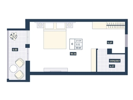 Продается Студия ГК AZIMUT Парк Отель Лучи Анапы, 32.61  м², 14674500 рублей