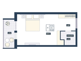 Продается Студия ГК AZIMUT Парк Отель Лучи Анапы, 33.52  м², 15084000 рублей