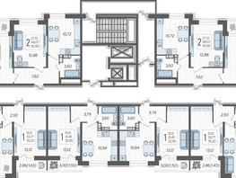 Продается 2-комнатная квартира ЖК Смородина, литера 11, 51.79 м², 6743058 рублей