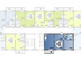 Продается 2-комнатная квартира ЖК Восточный, литера 2, 57.57  м², 8370980 рублей