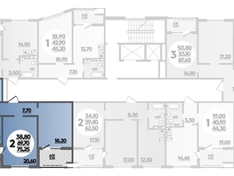 Продается 2-комнатная квартира ЖК Горгиппия, литера 2, 75.25  м², 12600200 рублей