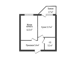 Продается 1-комнатная квартира Тургенева ул, 32.5  м², 2800000 рублей