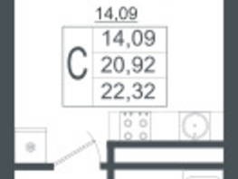 Продается Студия ЖК Зеленый театр, литера 1, 23.11  м², 5006804 рублей