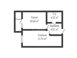 Продается 1-комнатная квартира Григория Булгакова ул, 37.3  м², 5600000 рублей