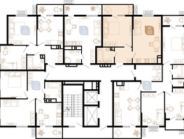 Продается 1-комнатная квартира ЖК Южане, 4 очередь литера 4, 44.7  м², 6213300 рублей