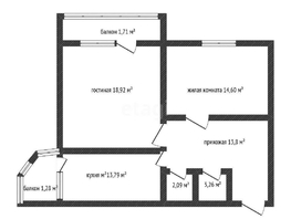 Продается 2-комнатная квартира ЖК Дом на Московской, 72.6  м², 8550000 рублей