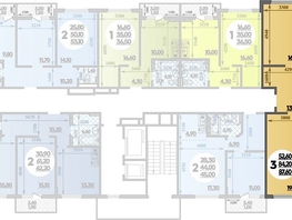 Продается 3-комнатная квартира ЖК Парк у дома, литера 8.3, 87.6 м², 13306440 рублей