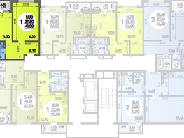 Продается 1-комнатная квартира ЖК Парк у дома, литера 8.3, 41.5 м², 8625599 рублей