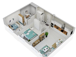 Продается 2-комнатная квартира ЖК Зеленая территория, литера 1.2, 62.5  м&sup2;, 10156250 рублей