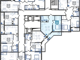 Продается 1-комнатная квартира ЖК Облака-3, дом 1, 42.5  м², 8288350 рублей