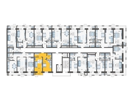 Продается 1-комнатная квартира ЖК Небо, литера 6, 42.1 м², 7575380 рублей