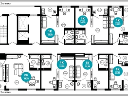 Продается 1-комнатная квартира АО Нескучный сад, корпус 1, 34.8 м², 34017000 рублей