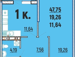 Продается 1-комнатная квартира ЖК Клубный дом Агой, 47.75 м², 9550000 рублей