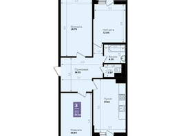 Продается 3-комнатная квартира ЖК Левада, литера 8, 86.4 м², 9425455 рублей