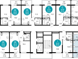 Продается 2-комнатная квартира ЖК Лестория, дом 2, 44.4 м², 21813720 рублей