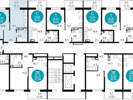 Продается 1-комнатная квартира ЖК Флора, 4 этап, 32.8 м², 13379120 рублей