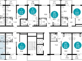 Продается 2-комнатная квартира ЖК Лестория, дом 2, 44.4 м², 24726360 рублей