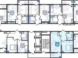 Продается 1-комнатная квартира ЖК Облака-3, дом 1, 40.1 м², 7729275 рублей