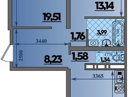 Продается 2-комнатная квартира ЖК Город у моря, литера 21, 66.72 м², 9133999 рублей