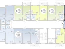 Продается 2-комнатная квартира ЖК Романовский, литера 1, 64.29 м², 6091157 рублей