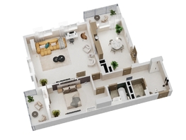 Продается 2-комнатная квартира ЖК Золотой Берег, литер 6, 97.37 м², 19084520 рублей