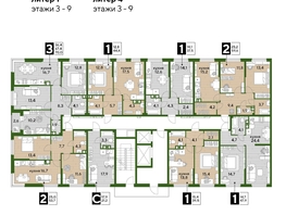 Продается 1-комнатная квартира ЖК DOGMA PARK (Догма парк), литера 1, 44.3 м², 7491130 рублей