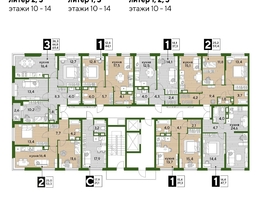 Продается 1-комнатная квартира ЖК DOGMA PARK (Догма парк), литера 2, 47.2  м², 7769121 рублей