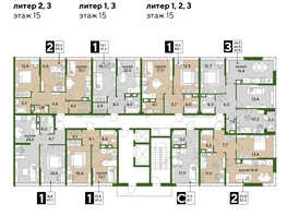 Продается 1-комнатная квартира ЖК DOGMA PARK (Догма парк), литера 2, 39  м², 7277400 рублей