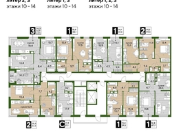 Продается 3-комнатная квартира ЖК DOGMA PARK (Догма парк), литера 9, 69.2  м², 9736440 рублей