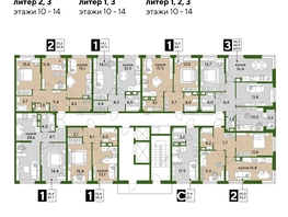 Продается 1-комнатная квартира ЖК DOGMA PARK (Догма парк), литера 10, 47.7  м², 7870501 рублей