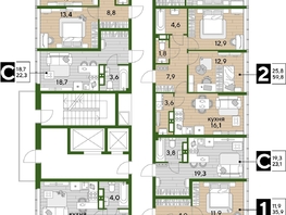 Продается 3-комнатная квартира ЖК DOGMA PARK (Догма парк), литера 7, 68.7  м², 9734790 рублей