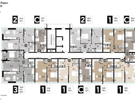 Продается 1-комнатная квартира ЖК DOGMA PARK (Догма парк), литера 16, 41.4  м², 6714666 рублей